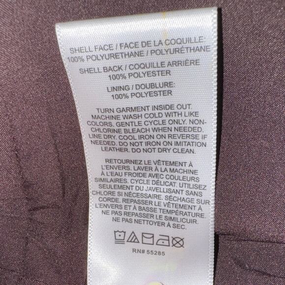 Express Brown Faux Leather Front Zip Mini Skirt Women's 4 - Picture 3 of 6